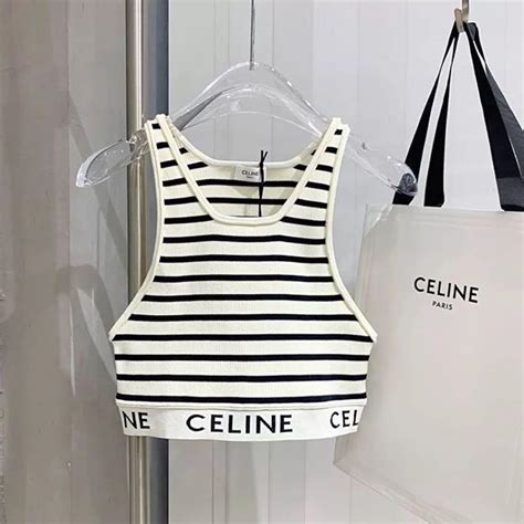 celine top white|celine striped top.